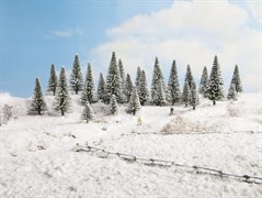 26828 Деревья Ели в снегу 5-14см (25шт)
